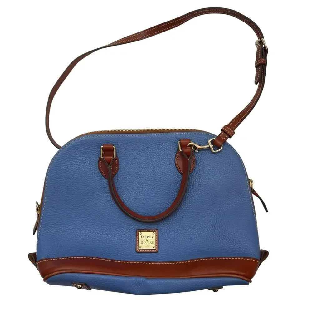 Dooney & Bourke Pebble Grain Leather Zip Satchel Purse